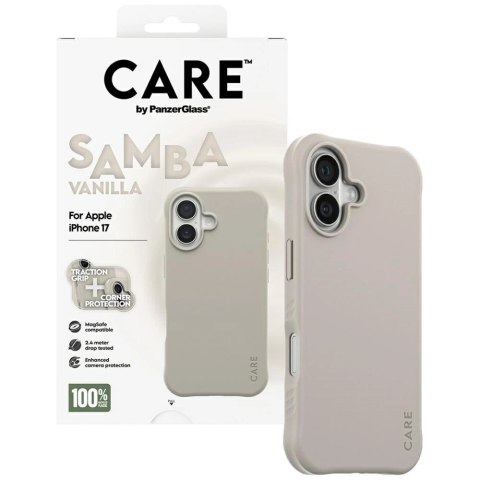 Etui CARE by PanzerGlass Fashionable Samba MagSafe na iPhone 17 - szary
