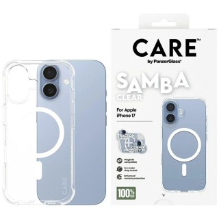 Etui CARE by PanzerGlass Fashionable Samba w. White MagSafe na iPhone 17 - przezroczyste