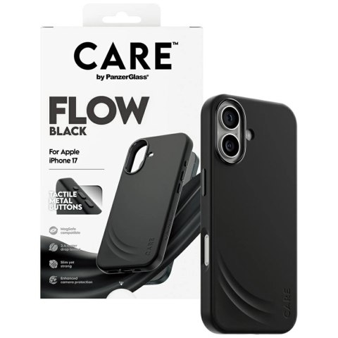 Etui CARE by PanzerGlass Feature FLOW MagSafe na iPhone 17 - czarne