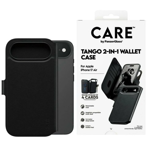 Etui CARE by PanzerGlass Feature Tango 2w1 Wallet Case MagSafe na iPhone Air - czarne
