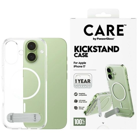 Etui CARE by PanzerGlass Feature w. Kickstand MagSafe na iPhone 17 - przezroczyste