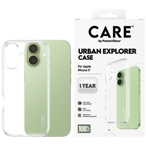 Etui CARE by PanzerGlass Flagship Urban Explorer w. Clear Frame na iPhone 17 - przezroczyste