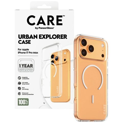 Etui CARE by PanzerGlass Flagship Urban Explorer w. White MagSafe na iPhone 17 Pro Max - przezroczyste