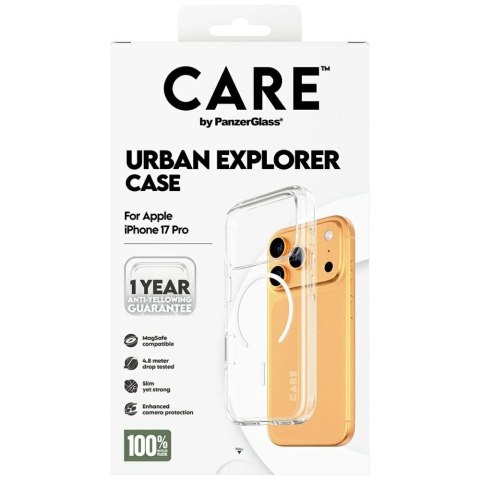 Etui CARE by PanzerGlass Flagship Urban Explorer w. White MagSafe na iPhone 17 Pro - przezroczyste