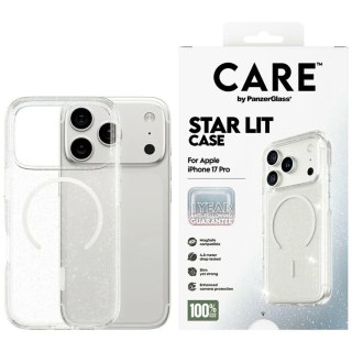 Etui CARE by PanzerGlass Flagship Urban Explorer w. White MagSafe na iPhone 17 Pro - przezroczysto-brokatowe