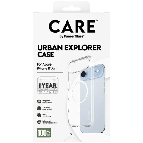 Etui CARE by PanzerGlass Flagship Urban Explorer w. White MagSafe na iPhone Air - przezroczyste