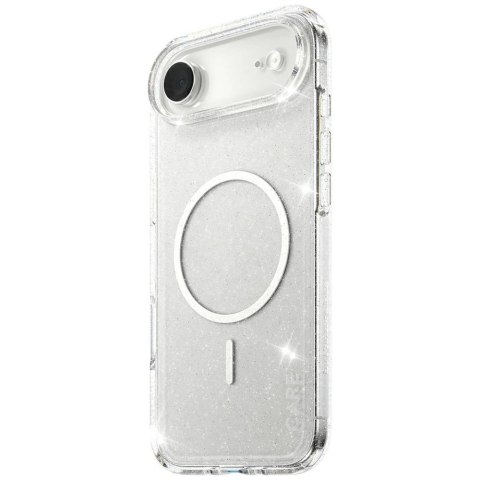 Etui CARE by PanzerGlass Flagship Urban Explorer w. White MagSafe na iPhone Air - przezroczysto-brokatowe