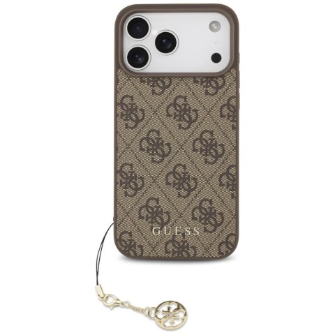 Etui Guess 4G Charms Collection MagSafe na iPhone 17 Pro Max - brązowe