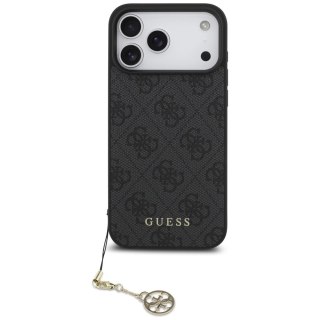 Etui Guess 4G Charms Collection MagSafe na iPhone 17 Pro Max - czarne