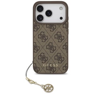 Etui Guess 4G Charms Collection MagSafe na iPhone 17 Pro - brązowe