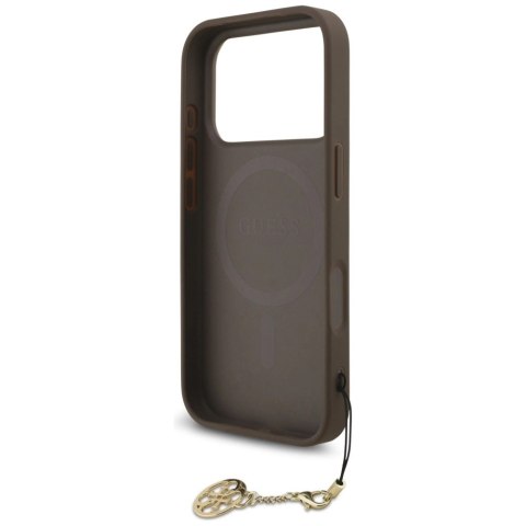 Etui Guess 4G Charms Collection MagSafe na iPhone 17 Pro - brązowe