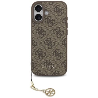 Etui Guess 4G Charms Collection MagSafe na iPhone 17 - brązowe