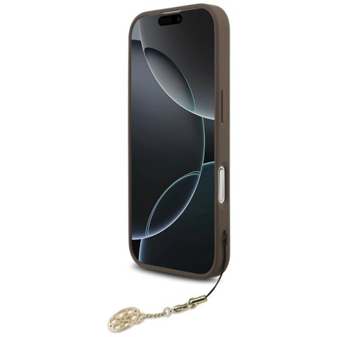 Etui Guess 4G Charms Collection MagSafe na iPhone 17 - brązowe