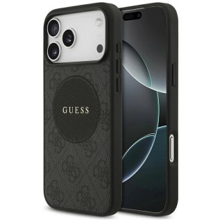 Etui Guess 4G Circle Classic Logo MagSafe na iPhone 17 Pro Max - czarne