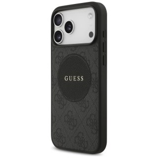 Etui Guess 4G Circle Classic Logo MagSafe na iPhone 17 Pro Max - czarne