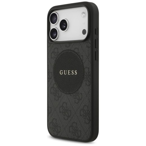 Etui Guess 4G Circle Classic Logo MagSafe na iPhone 17 Pro Max - czarne