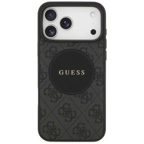 Etui Guess 4G Circle Classic Logo MagSafe na iPhone 17 Pro Max - czarne