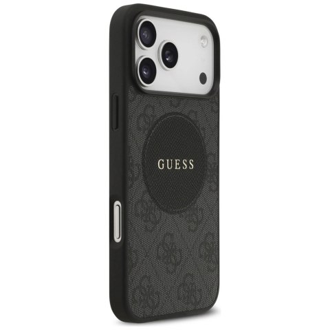 Etui Guess 4G Circle Classic Logo MagSafe na iPhone 17 Pro Max - czarne