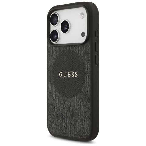 Etui Guess 4G Circle Classic Logo MagSafe na iPhone 17 Pro - czarne