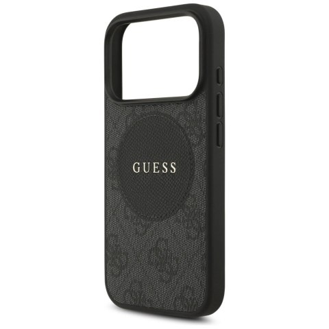 Etui Guess 4G Circle Classic Logo MagSafe na iPhone 17 Pro - czarne