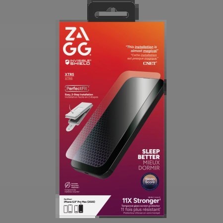 Szkło ochronne ZAGG Invisibleshield Glass XTR5 z grafenem i filtrem światła niebieskiego na iPhone 17 Pro Max