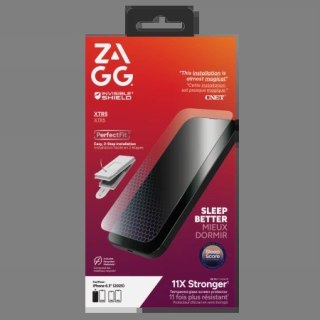 Szkło ochronne ZAGG Invisibleshield Glass XTR5 z grafenem i filtrem światła niebieskiego na iPhone 17