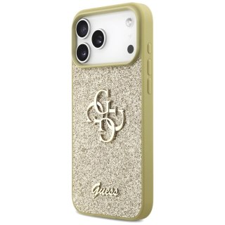 Etui Guess Fixed Glitter Big 4G na iPhone 17 Pro Max - złote