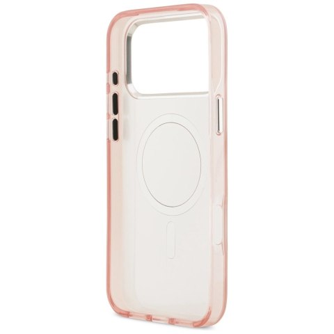 Etui Karl Lagerfeld IML Aquarelle Choupette & Logo MagSafe na iPhone 17 Pro Max - różowe