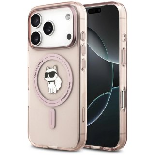 Etui Karl Lagerfeld IML Choupette MagSafe na iPhone 17 Pro - różowe