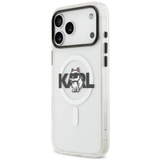 Etui Karl Lagerfeld IML Choupette Sketch Logo MagSafe na iPhone 17 Pro Max - przezroczyste