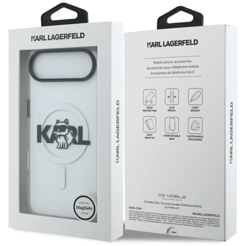 Etui Karl Lagerfeld IML Choupette Sketch Logo MagSafe na iPhone Air - przezroczyste