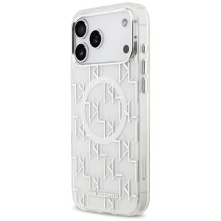 Etui Karl Lagerfeld IML KL Monogram MagSafe na iPhone 17 Pro Max - białe