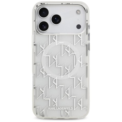 Etui Karl Lagerfeld IML KL Monogram MagSafe na iPhone 17 Pro Max - białe