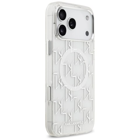 Etui Karl Lagerfeld IML KL Monogram MagSafe na iPhone 17 Pro Max - białe