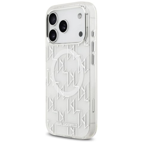 Etui Karl Lagerfeld IML KL Monogram MagSafe na iPhone 17 Pro - białe