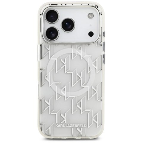 Etui Karl Lagerfeld IML KL Monogram MagSafe na iPhone 17 Pro - białe