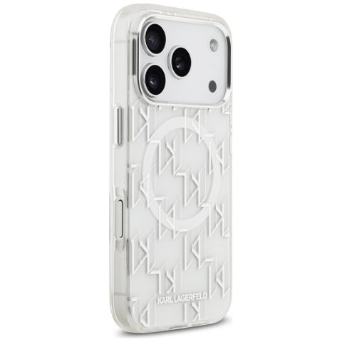 Etui Karl Lagerfeld IML KL Monogram MagSafe na iPhone 17 Pro - białe