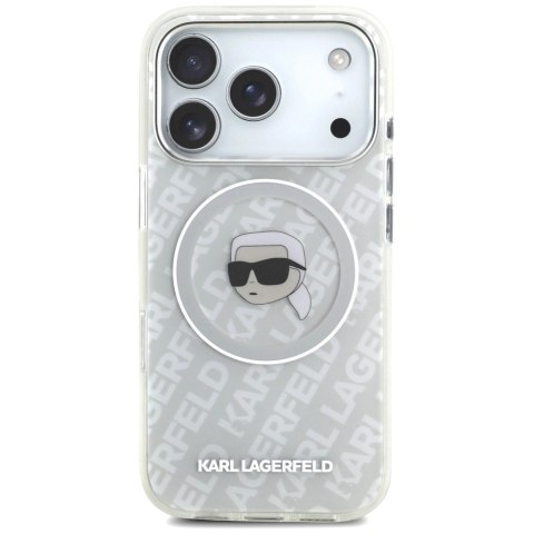 Etui Karl Lagerfeld IML Karl Head Logo MagSafe na iPhone 17 Pro Max - szare