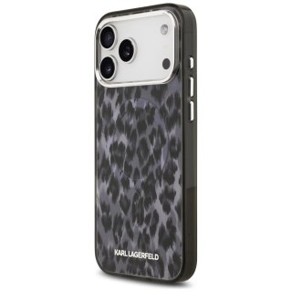 Etui Karl Lagerfeld IML Leopard Pattern MagSafe na iPhone 17 Pro Max - czarne