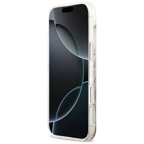 Etui Karl Lagerfeld Liquid Glitter Choupette Logo MagSafe na iPhone Air - przezroczyste