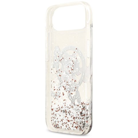 Etui Karl Lagerfeld Liquid Glitter Choupette Logo MagSafe na iPhone Air - przezroczyste