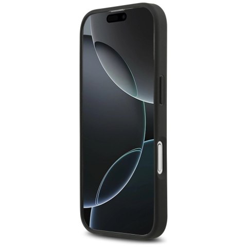 Etui Mercedes Leather Large Laurel Leave MagSafe na iPhone 17 - czarne