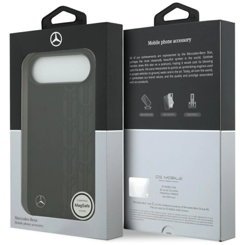 Etui Mercedes Leather Laurel Leaves MagSafe na iPhone Air - czarne