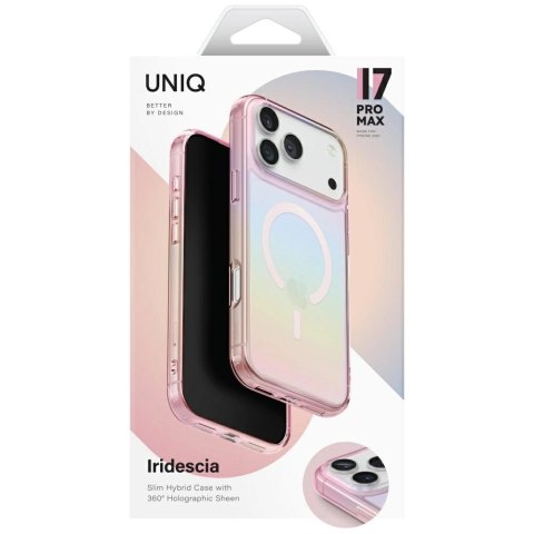 Etui UNIQ Iridescia na iPhone 17 Pro Max Magclick Charging - wielokolorowe