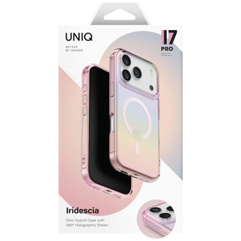 Etui UNIQ Iridescia na iPhone 17 Pro Magclick Charging - wielokolorowe