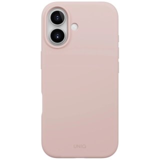 Etui UNIQ Lino na iPhone 17 Magclick Charging - różowe