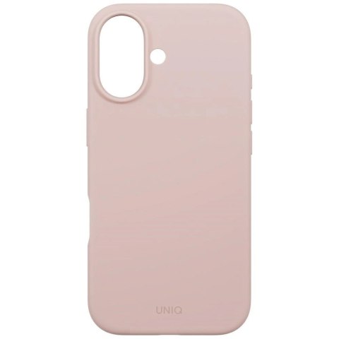 Etui UNIQ Lino na iPhone 17 Magclick Charging - różowe