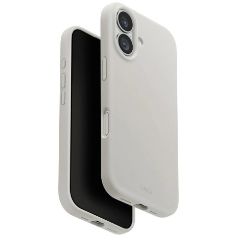 Etui UNIQ Lino na iPhone 17 Magclick Charging - szare