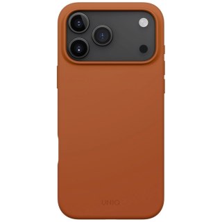 Etui UNIQ Lino na iPhone 17 Pro Max Magclick Charging - pomarańczowe