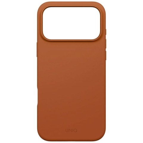 Etui UNIQ Lino na iPhone 17 Pro Max Magclick Charging - pomarańczowe